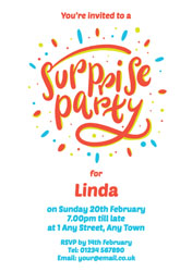 personalised surprise party invitations