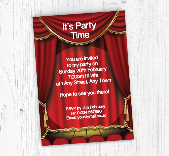 theatre party invitations