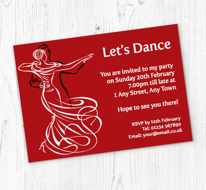ballroom party invitations