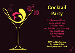 cherry cocktail party invitations