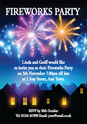 fireworks street party invitations