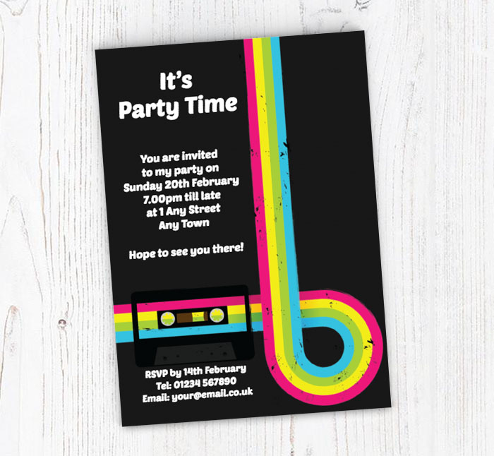 80s party invitations