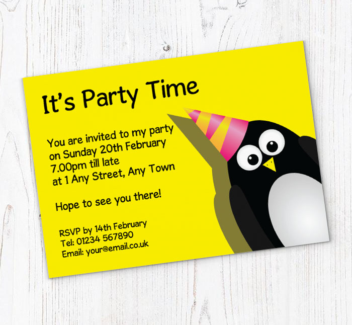 party penguin party invitations