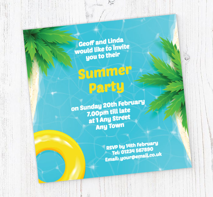 sparkling sea party invitations