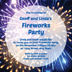 firework display party invitations