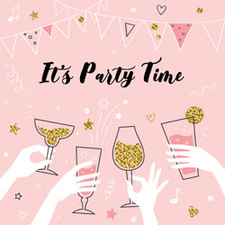 pink cocktail party invitations