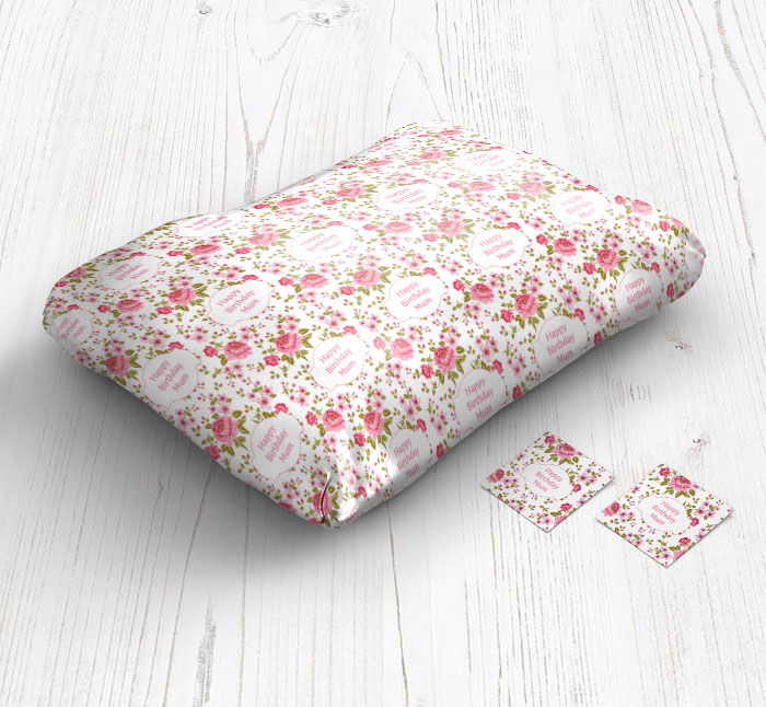 roses wrapping paper