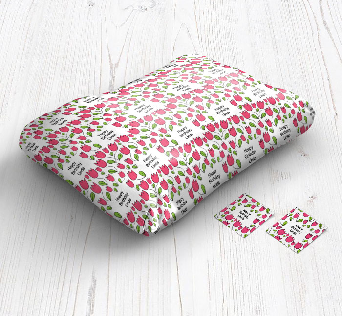 tulips wrapping paper