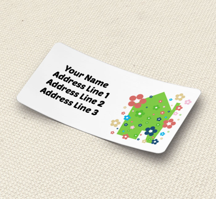 flowery house address labels