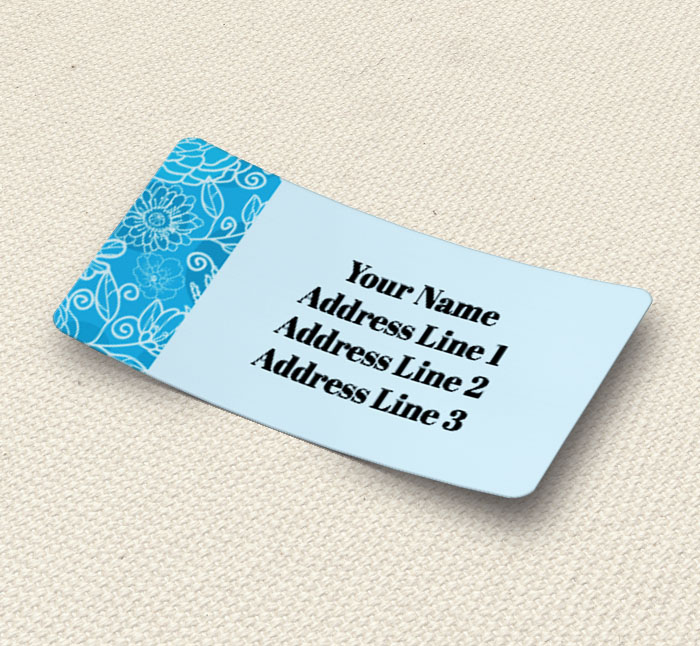 blue address labels