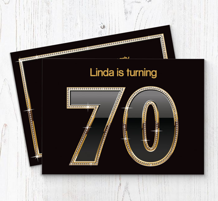 70th birthday party invitations