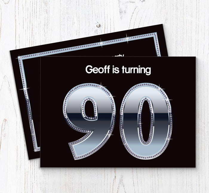 90th birthday party invitations