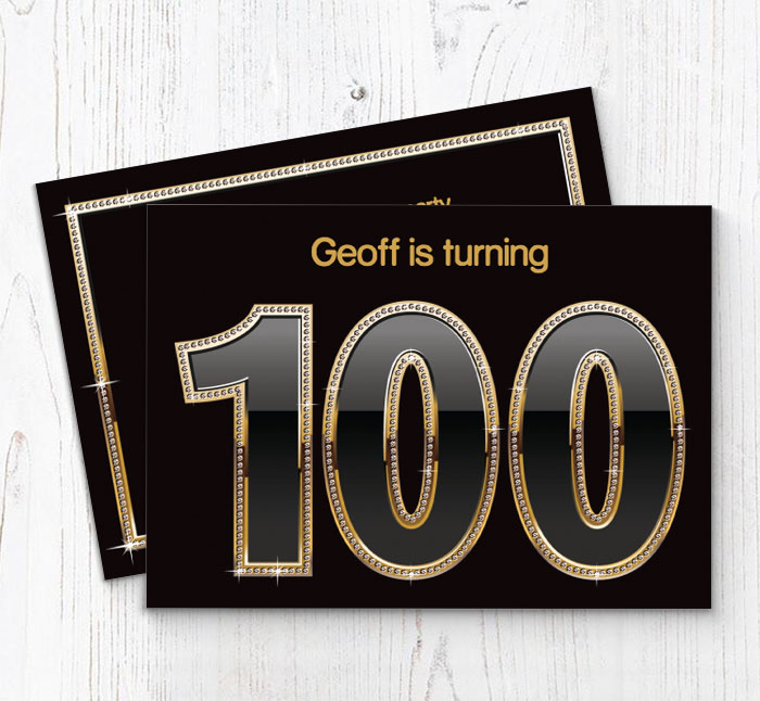 100th birthday party invitations