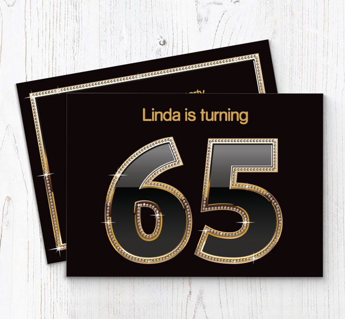 65th birthday party invitations