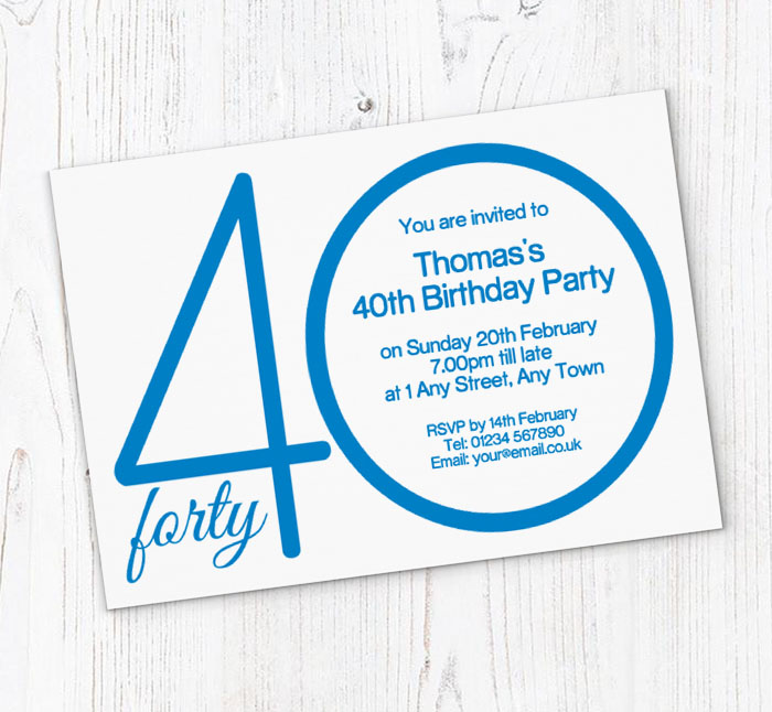 the big 40 birthday party invitations