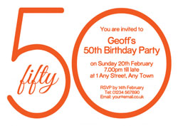 the big 50 birthday party invitations