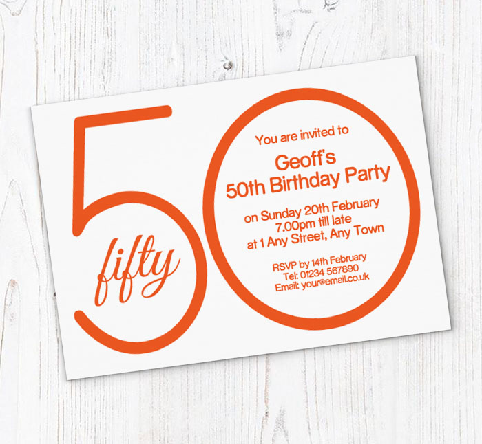 the big 50 birthday party invitations