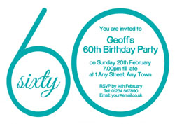 the big 60 birthday party invitations