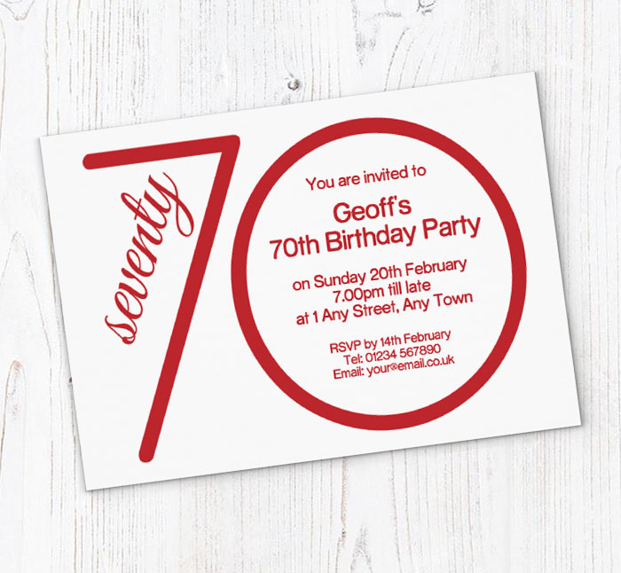 the big 70 birthday party invitations