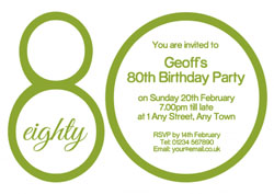 the big 80 birthday party invitations