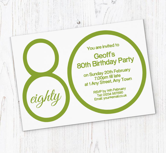 the big 80 birthday party invitations