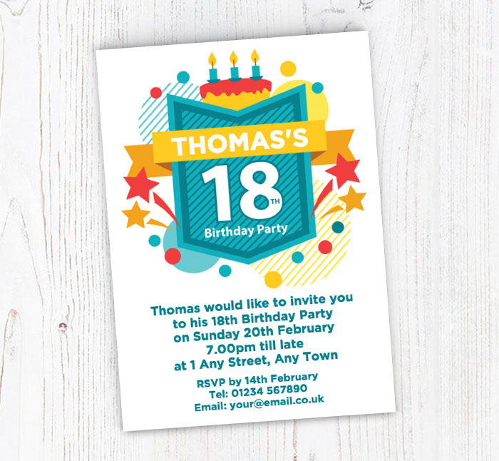 18th celebration party invitations