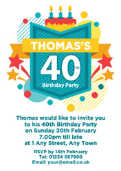 40th celebration party invitations