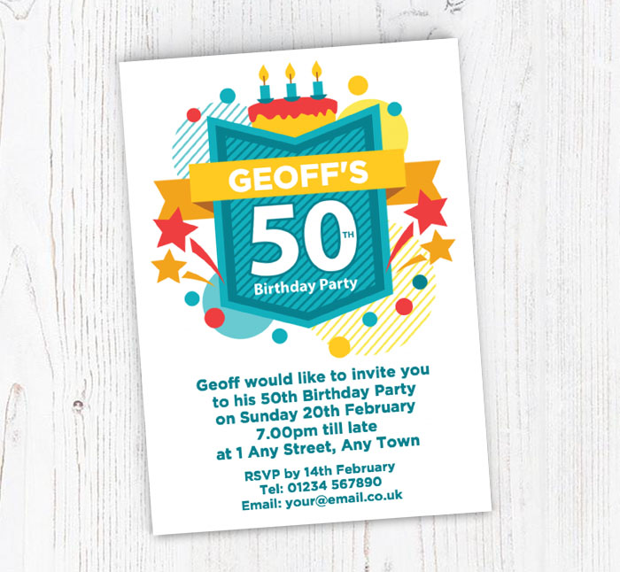 50th celebration party invitations