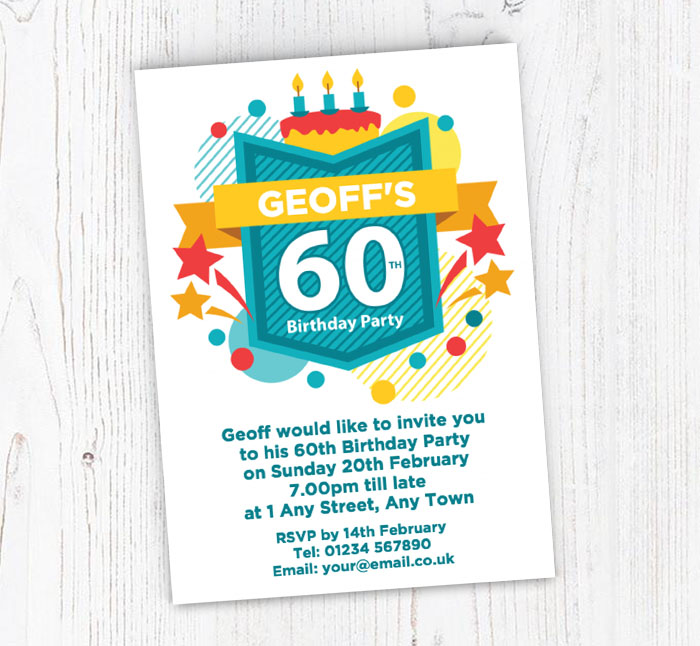 60th celebration party invitations