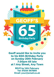 65th celebration party invitations