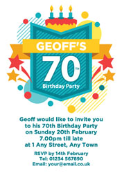 70th celebration party invitations