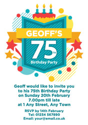 75th celebration party invitations