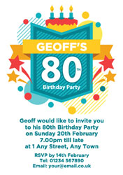 80th celebration party invitations