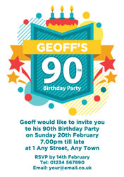 90th celebration party invitations
