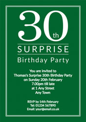surprise 30th birthday party invitations
