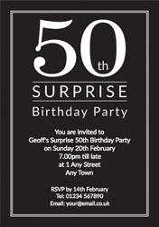 surprise 50th birthday party invitations