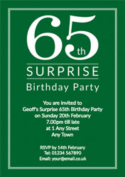 surprise 65th birthday party invitations