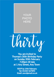 30th photo party invitations