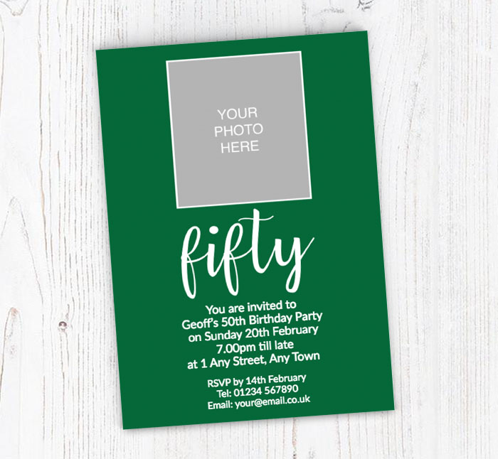 50th photo party invitations