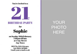21st photo birthday party invitations