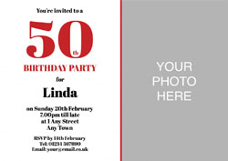 50th photo birthday party invitations