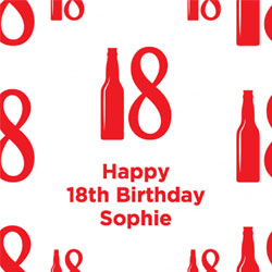 18th bottles wrapping paper