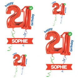 21st red balloon wrapping paper