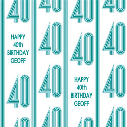 40th vertical stripes wrapping paper