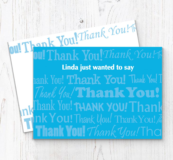 blue thank you cards