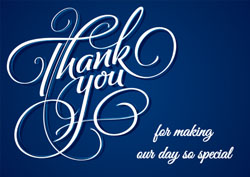 dark blue thank you cards