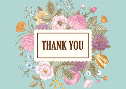 floral thank you cards