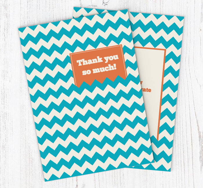 zig zag thank you cards