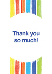 watercolour stripes thank you cards