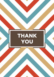 chevron thank you cards